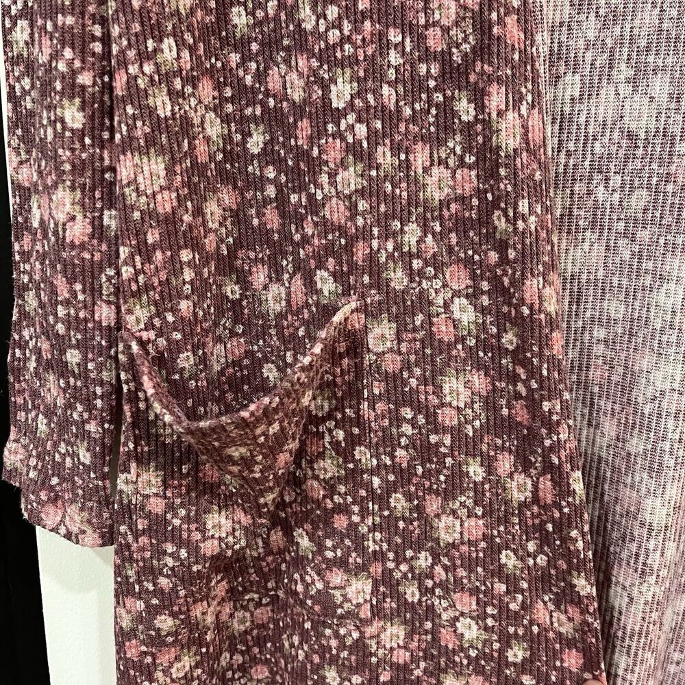 Lularoe Floral Longsleeve Ribbed Cardigan Size XS Pockets - Picture 3 of 7